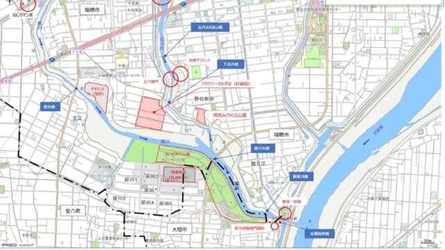 犀川遊⽔地グリーンインフラ基本構想　詳細図